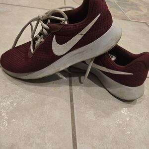 Nike Maroon and White Sneakers